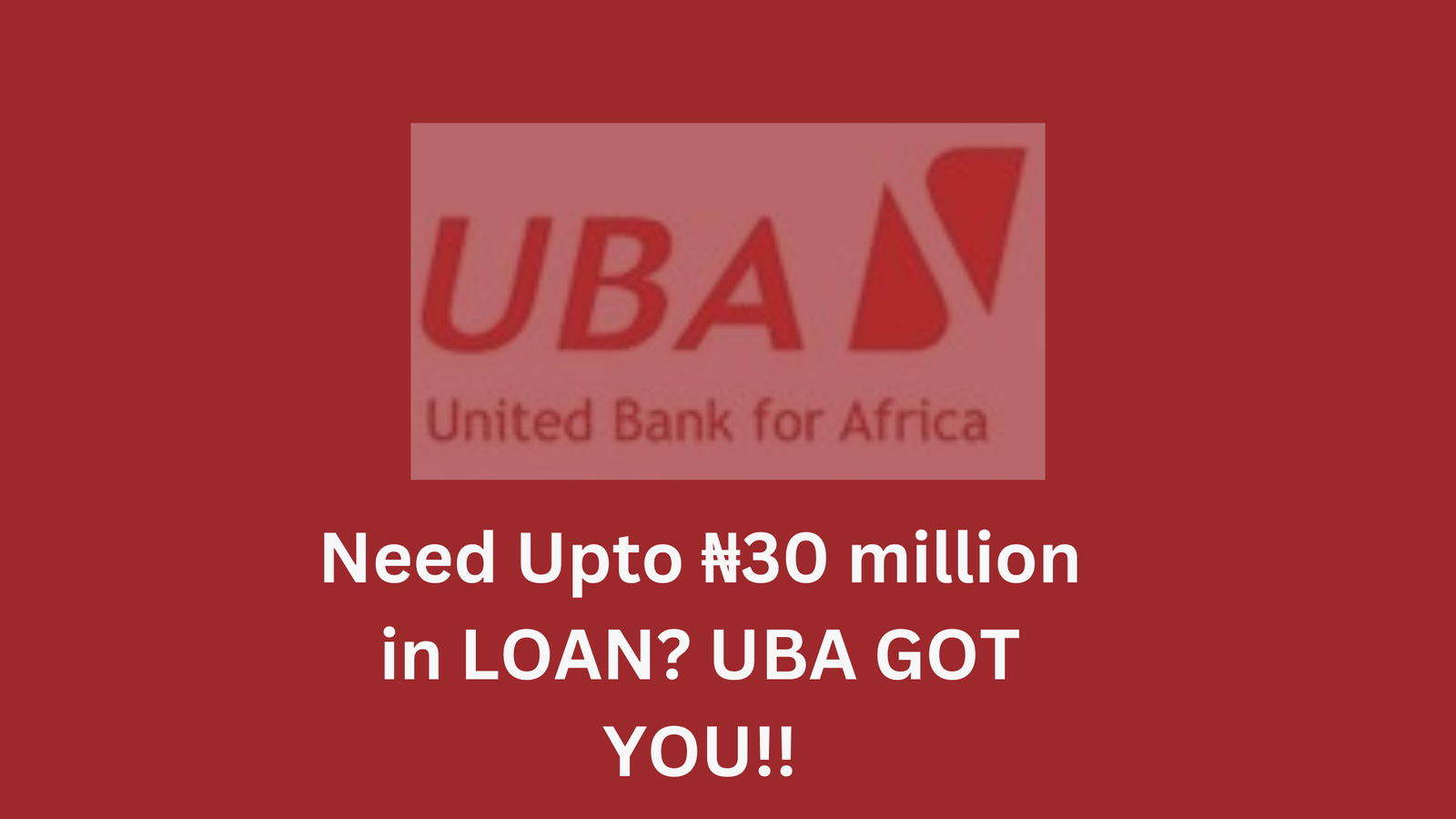 uba loan